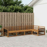 Outdoor Sofa Set 5 pcs Natural Solid Acacia Wood 3382562