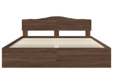 Bed Frame with Headboard Brown Oak 140 x 200 cm Solid Pine Wood 3412895