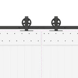 Sliding Door Hardware Kit 366 cm Steel Black 3295799