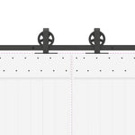 Sliding Door Hardware Kit 400 cm Steel Black 3295800
