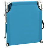 Sun Lounger Blue Aluminium frame, 600D polyester fabric Standard 310362