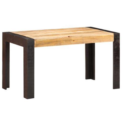 Dining Table 140x70x76 cm Solid Rough Mango Wood 289654