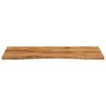 ZNTS Desk Top with Curve 140x50x2.5 cm Solid Wood Rough Mango 370212