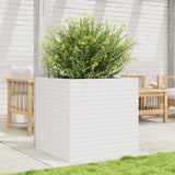 Garden Planter White 70x70x68.5 cm Solid Wood Pine 3282475