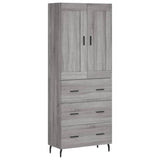 Highboard Grey Sonoma 69.5x34x180 cm Engineered Wood 3199767