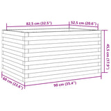 Garden Planter Wax Brown 90x60x45.5 cm Solid Wood Pine 847280
