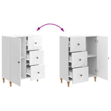 Sideboard High Gloss White 66 x 34.5 x 90 cm Engineered Wood 894169