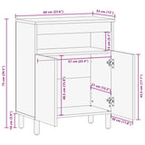Sideboard Black 60x33x75 cm Engineered Wood 4017673