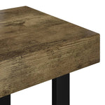 ZNTS Coffee Table Dark Brown and Black 90x45x40 cm MDF and Iron 286100