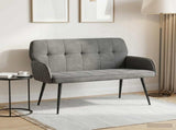2 Seater Sofa with Metal Legs 2-Seater Dark Grey Velvet 42051052