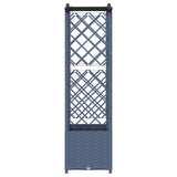 Raised Bed with Trellis and Roof Grey 122 x 40 x 141 cm PP 42032560