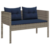 Garden Sofa Set 6 pcs Grey and navy blue Poly Rattan 4104706