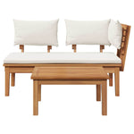 Garden Bench 2 pcs Brown Solid Teak wood 42006397