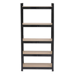 ZNTS Heavy Duty Black Metal Garage Shelving Unit Shed Storage Shelves Boltless Shelf Rack 08700525