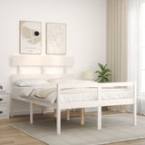 Senior Bed without Mattress White 120x200 cm Solid Wood 3195347