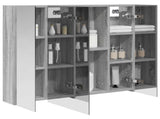 Bathroom Mirror Cabinet with Door Grey Sonoma 80 x 14.5 x 70 cm 889108