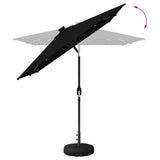 Garden Parasol with LED Lights and Base 200 x 300 cm Polyester 42036245