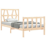 Bed Frame without Mattress Small Single Solid Wood Pine 3192451