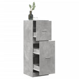 Apothecary Cabinet Concrete Grey 40x41x118 cm Engineered Wood 855199