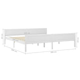 Bed Frame without Mattress Solid Pinewood White 200x200 cm 322109