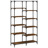 Bookshelf Smoked Oak 100x32x170 cm Engineered Wood and Iron 832790