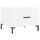 Coffee Tables 2pcs High Gloss White 50x50x40 cm Engineered Wood 829401