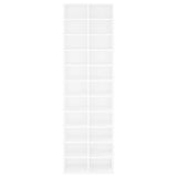 Shoe Cabinet White 54x34x183 cm Engineered Wood 800369