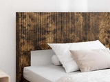 Bed Frame with Storage and Headboard Smoked Oak 90 x 200 cm 3414255