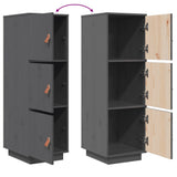 Highboard Grey 34x40x108.5 cm Solid Wood Pine 820169