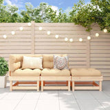 3 Piece Garden Lounge Set Solid Wood Pine 825408