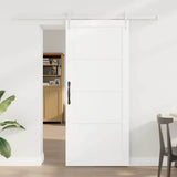Sliding Door ORKDAL White 78 x 202 cm Solid Pine Wood 3333751