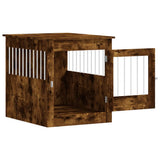 Dog Crate Furniture Smoked Oak 64.5x80x71 cm Engineered Wood 838334