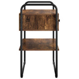 Console Table Smoked Oak 100 x 40 x 75 cm Engineered Wood 8007553