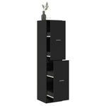 Apothecary Cabinet Black 40x41x174.5 cm Engineered Wood 3309646