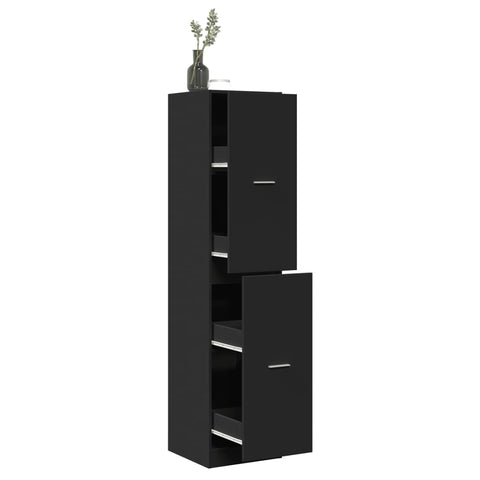 Apothecary Cabinet Black 40x41x174.5 cm Engineered Wood 3309646