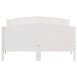 Bed Frame without Mattress White 120x200 cm Solid Wood Pine 3216177