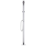 Garden Shower with Grey Base 220 cm Aluminium 3070786