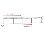 Wall Cabinets 2 pcs Black 68x30x20 cm Engineered Wood 3115893