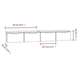 Wall Cabinets 2 pcs Black 68x30x20 cm Engineered Wood 3115893