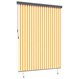 Roller Blind White and Orange 200 x 250 cm Fabric and Aluminum 362095