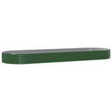 Garden Raised Bed Galvanised Steel 450x140x36 cm Green 319038
