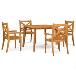 ZNTS 5 Piece Garden Dining Set Solid Wood Acacia 3058002