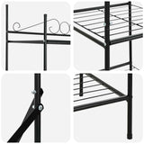 Open Wardrobe with Shelf Black 104.5 x 45 x 172 cm Steel 42021358