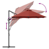 Umbrella Terracotta 372 x 198 x 243 cm Polyester and Aluminium 42003382