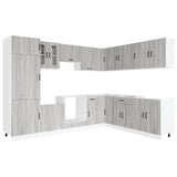 14 Piece Kitchen Cabinet Set Kalmar Grey Sonoma Engineered Wood 3314977
