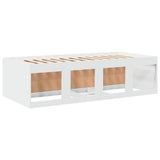 Daybed White Engineered wood Small Single Convertible Daybed 3280258