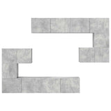 8 Piece TV Cabinet Set Concrete Grey Engineered Wood 3079143