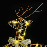 LED Reindeers with 180 LEDs 6 pcs Gold PET 3399385