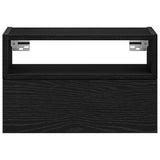 ZNTS Wall-mounted Bedside Cabinets 2 pcs Black 45x26x28.5 cm 858599