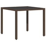 Garden Dining Set 5 pcs Brown Poly rattan 3334864